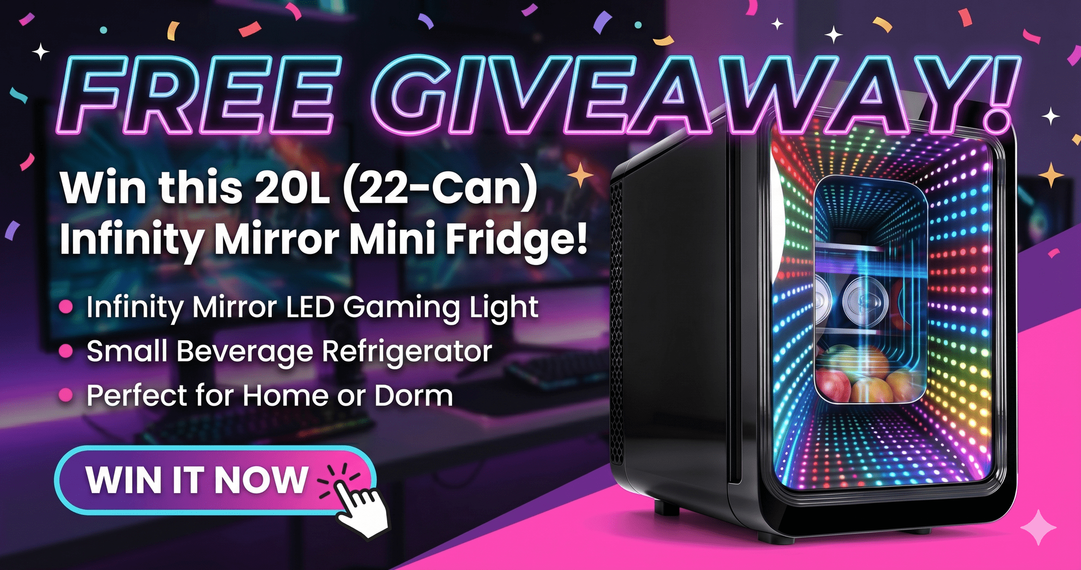 Gaming Mini Fridge Giveaway