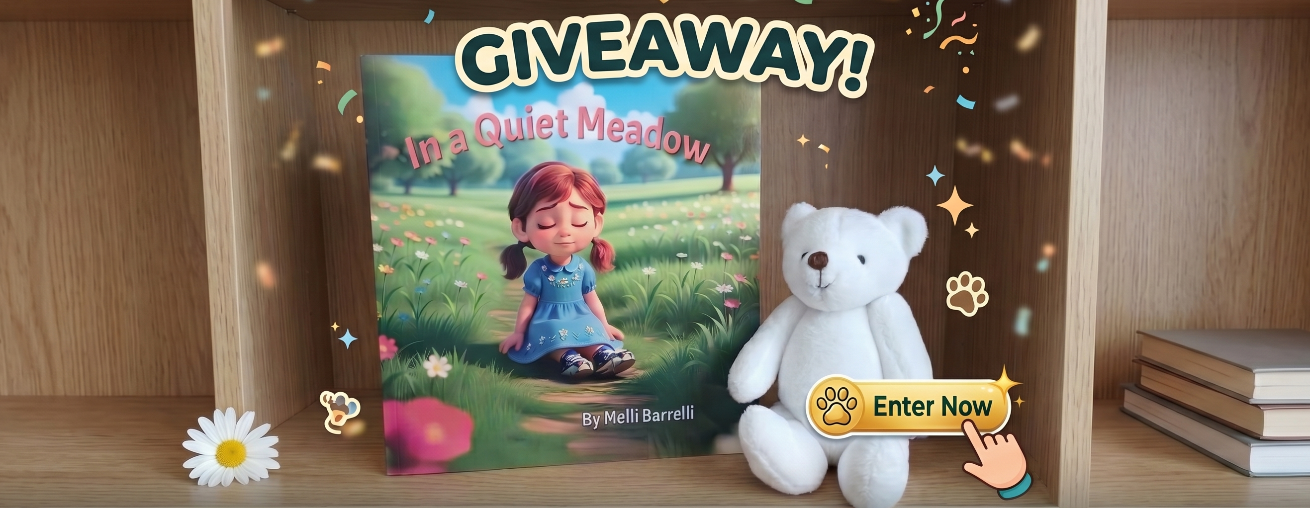 Book and a Bear Giveaway: Win "In a Quiet Meadow" & a Plush Teddy Bear!